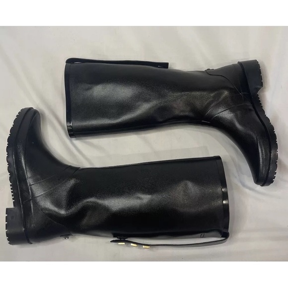 Stuart Weitzman Womens Griffin Rainboots Square Stud Adjustable Strap Sz 8 - Picture 7 of 8